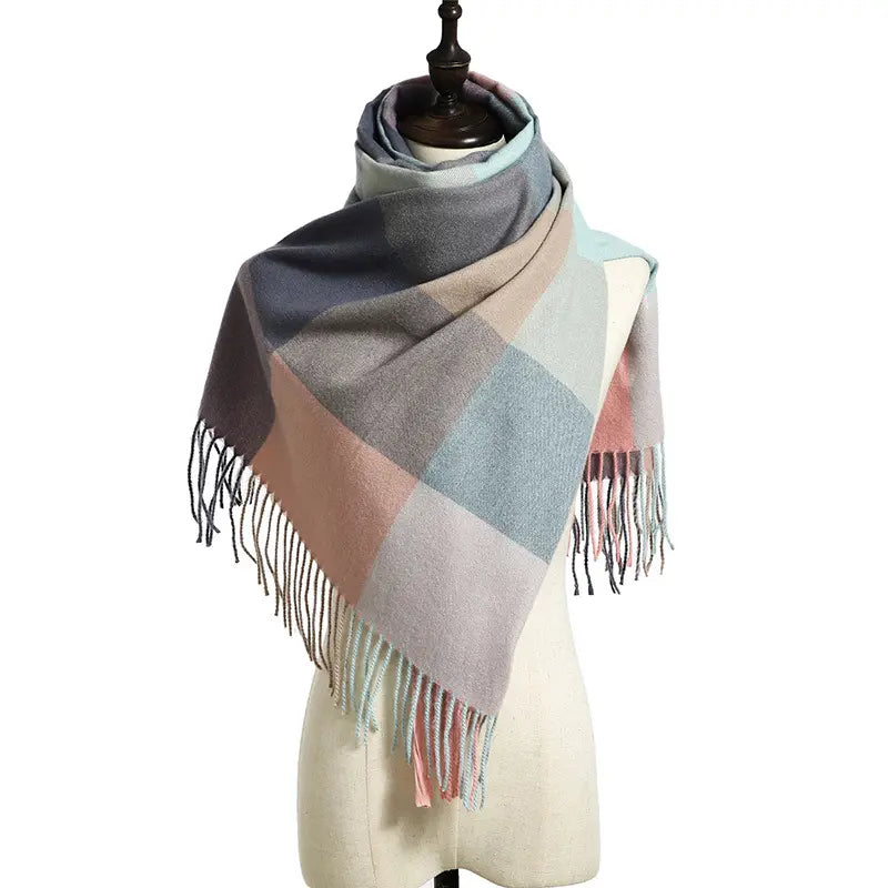 Oceana Plush Plaid Scarf