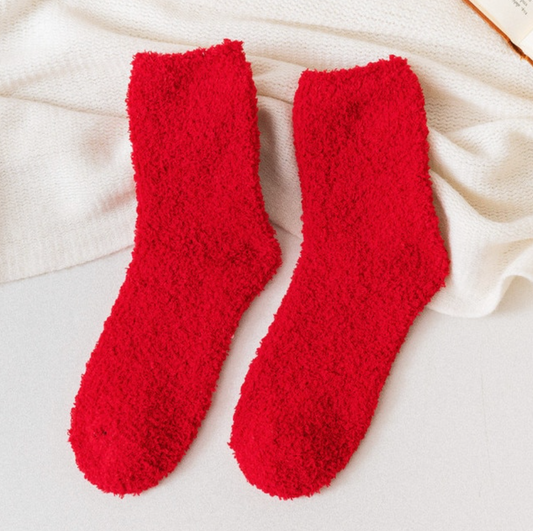 Carmine CozyCloud Socks