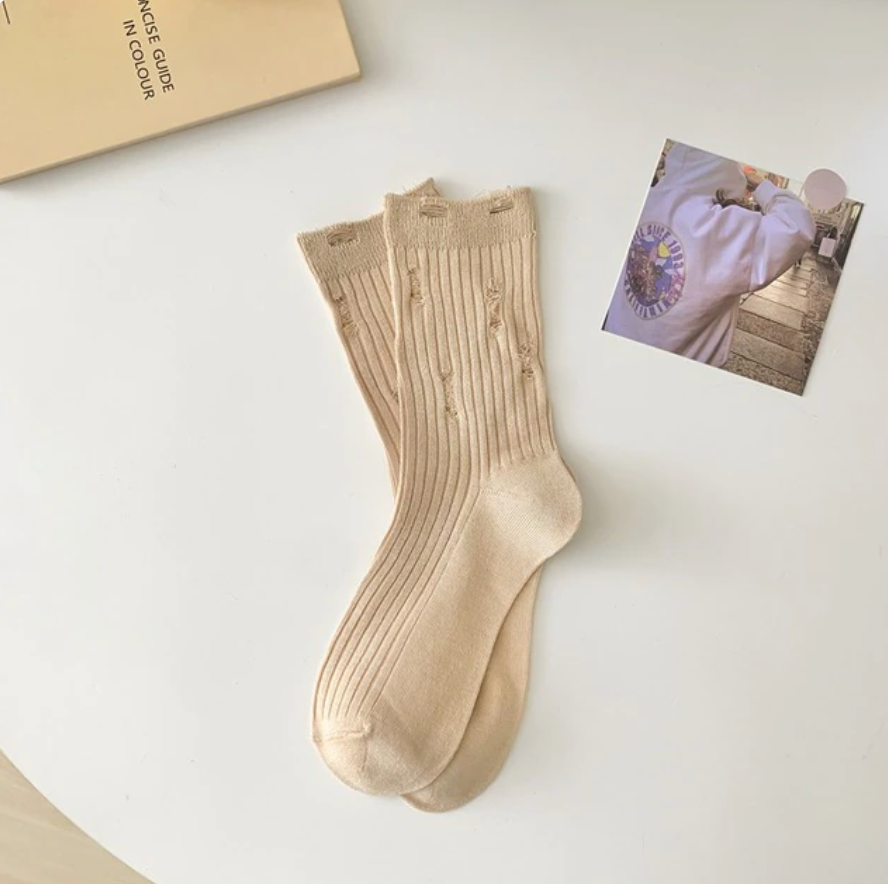 Honeyed Fray Socks