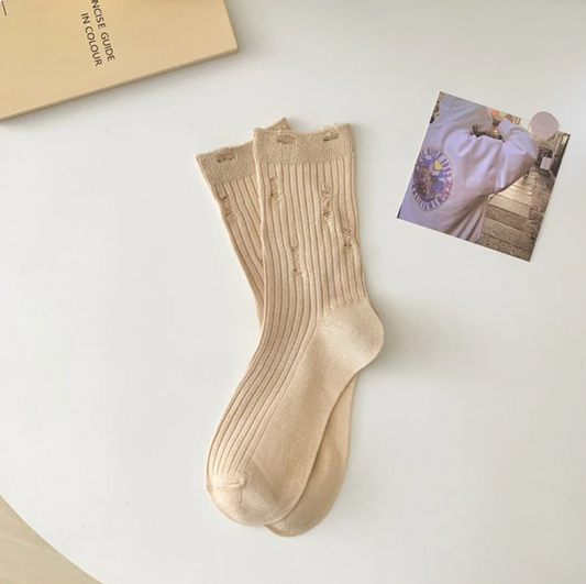 Honeyed Fray Socks