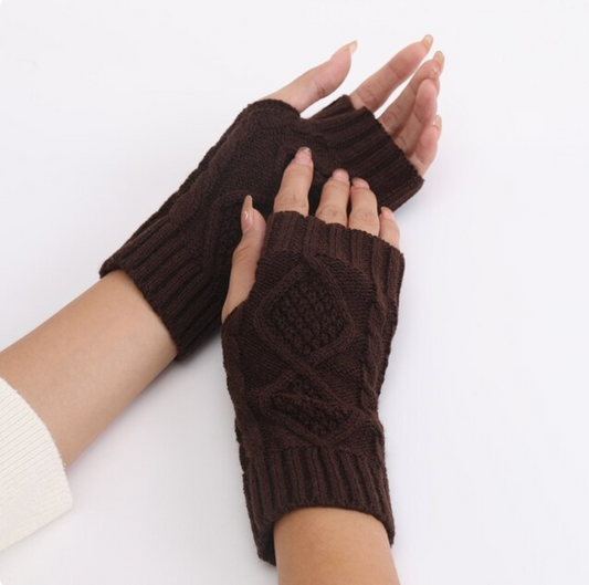 Espresso Weave Finger Gloves