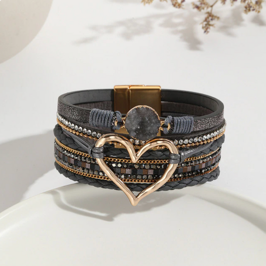 Stormy Heartfelt Bangle