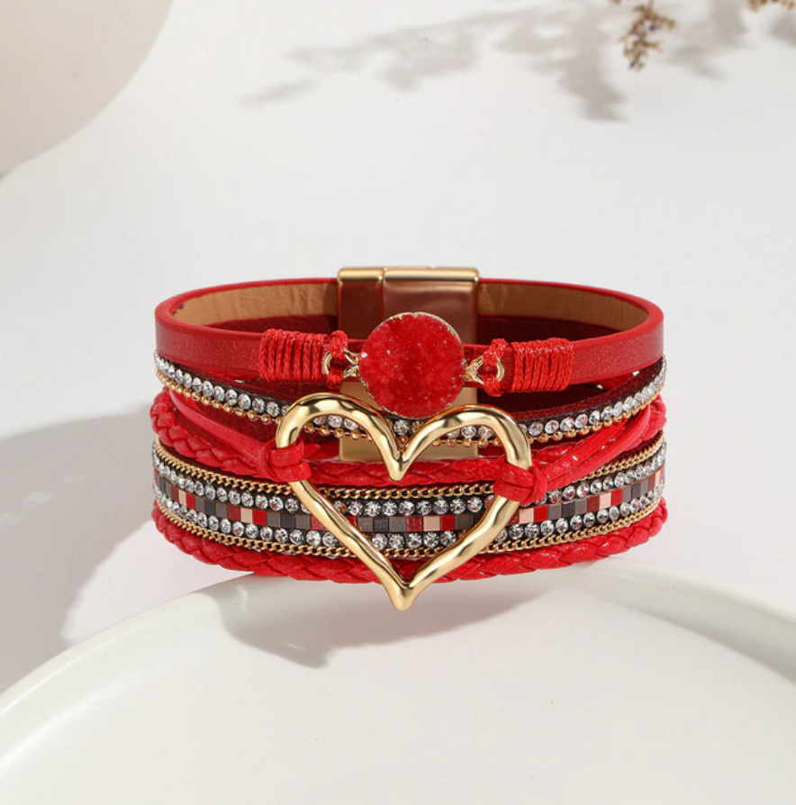 Ruby Heartfelt Bangle