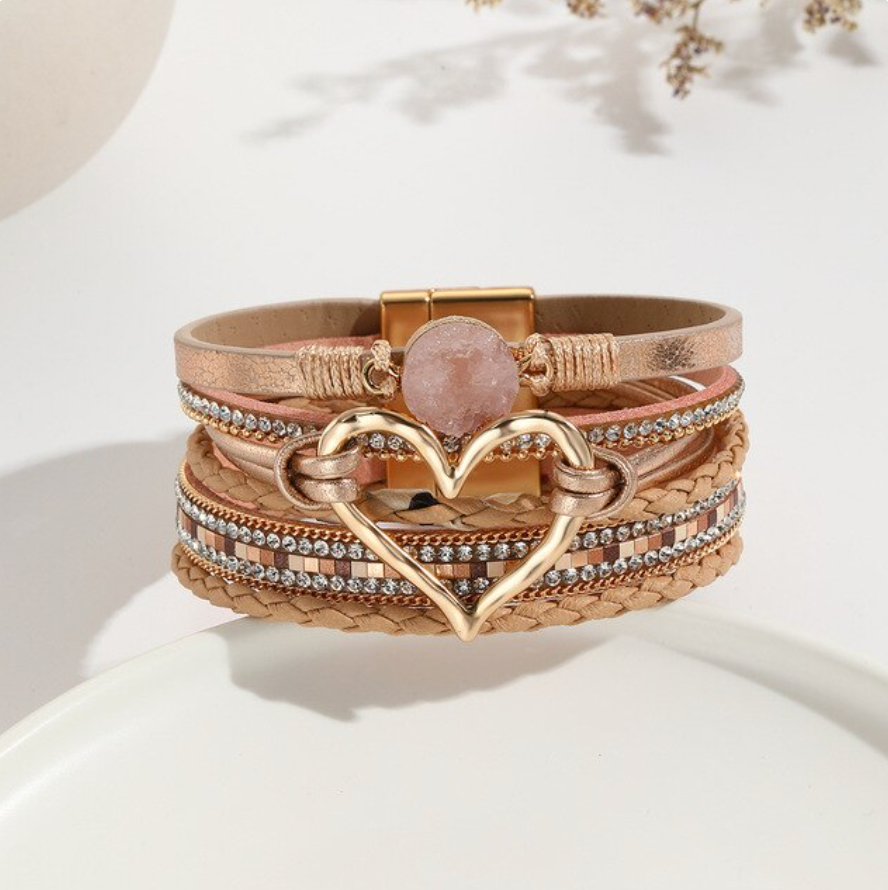 Rosè Heartfelt Bangle