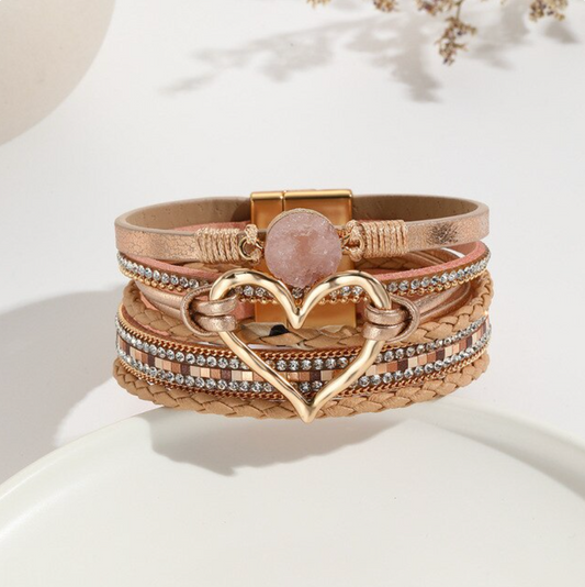 Rosè Heartfelt Bangle