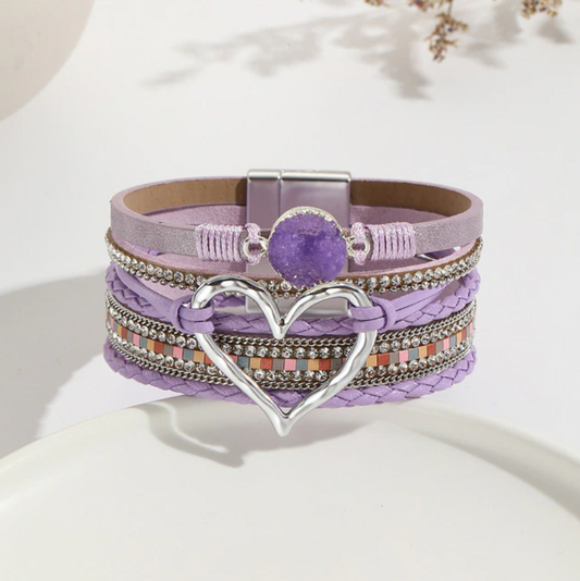 Lavender Heartfelt Bangle