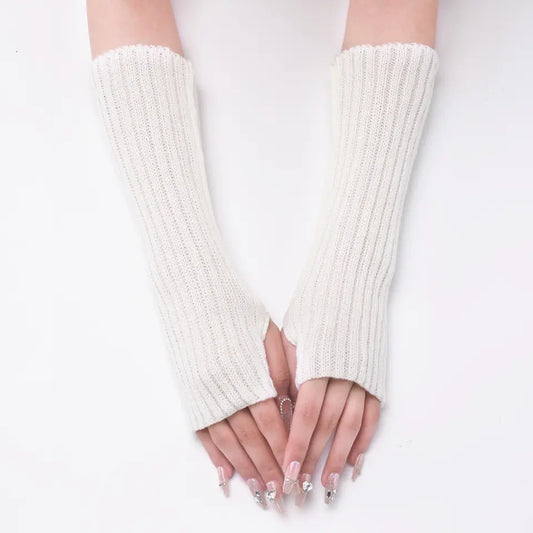 Ivory Grace Fingerless Gloves